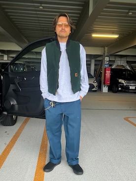 「Dickies（ディッキーズ）のアイテム」を使った、yoshikazuさん（メンズ・170cm）の秋コーディネート