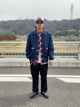 「Pilgrim Surf Supply（ピルグリムサーフサプライ）のアイテム」を使った、yoshikazuさん（メンズ・170cm）の春コーディネート