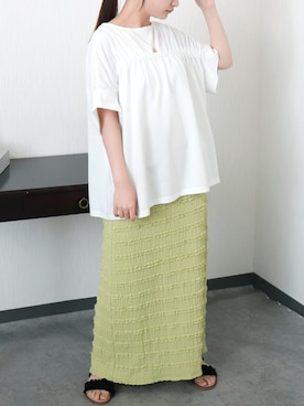 「libelle more（リベル モア）のアイテム」を使った、libelle more staffさん（レディース・157cm）の夏コーディネート