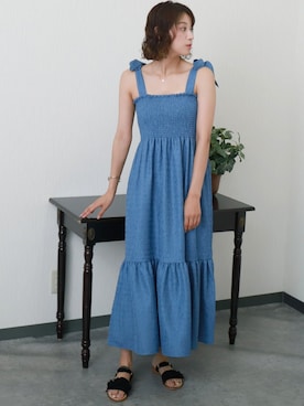 「libelle more（リベル モア）のアイテム（ワンピース/ドレス）」を使った、libelle more staffさん（レディース・166cm）の夏コーディネート