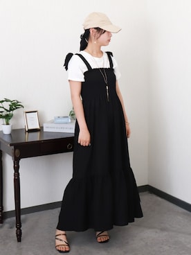 「libelle more（リベル モア）のアイテム（ワンピース/ドレス）」を使った、libelle more staffさん（レディース・154cm）の夏コーディネート