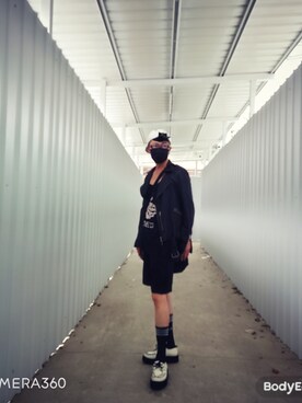 「ALLSAINTS（オールセインツ）のアイテム（ライダースジャケット）」を使った、Ray Chenさん（メンズ・174cm）の秋コーディネート
