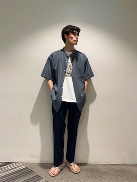 「リネン」｜Noro Yuiさん（メンズ・176cm・20代）の夏コーディネート