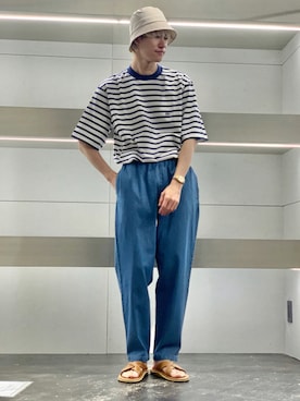 「Scye（サイ）のアイテム（Tシャツ/カットソー）」を使った、Noro Yuiさん（メンズ・176cm）の夏コーディネート