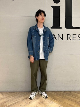 「アイテム（デニムジャケット）」を使った、Noro Yuiさん（メンズ・176cm）の夏コーディネート