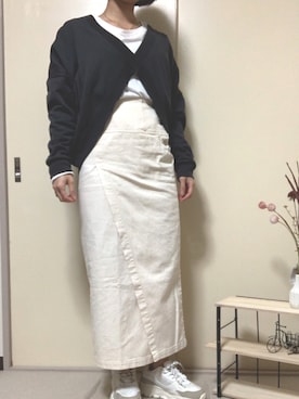 「frames RAY CASSIN（フレームスレイカズン）のアイテム（スウェット）」を使った、NALI♡さん（レディース・158cm）の春コーディネート