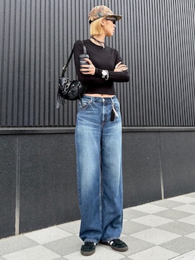 「MOUSSY（マウジー）のアイテム（パンツ）」を使った、maichinさん（レディース・178cm）の春コーディネート