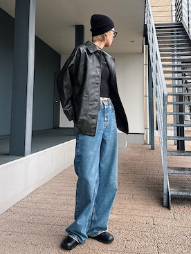 「アイテム（ステンカラーコート）」を使った、maichinさん（レディース・178cm）の秋コーディネート