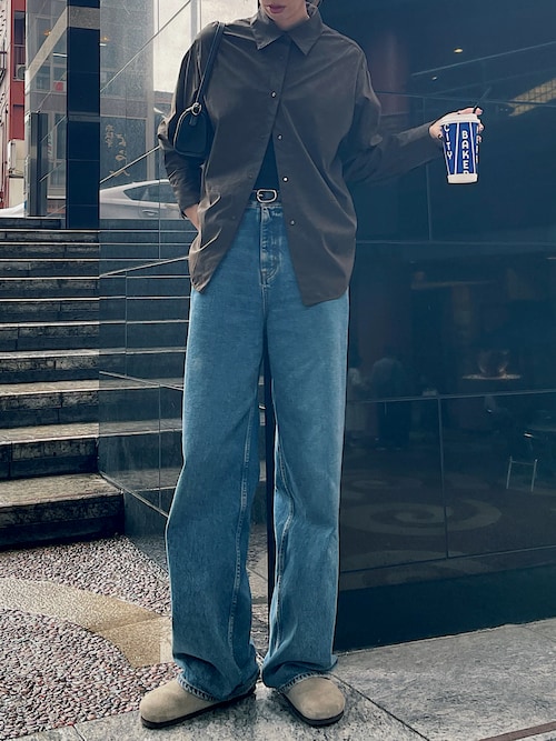 F/LEATHER シャツ（シャツ/ブラウス）｜MOUSSY（マウジー）の