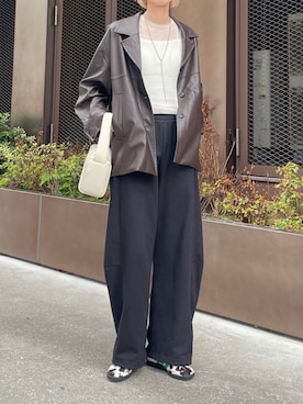 「アイテム（テーラードジャケット）」を使った、maichinさん（レディース・178cm）の秋コーディネート