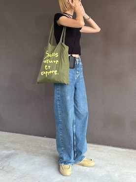 「VANS（バンズ）のVANS ヴァンズ CARVER LO カーバーロー V398 SAND BEG（スニーカー）」を使った、maichinさん（レディース・178cm）の秋コーディネート