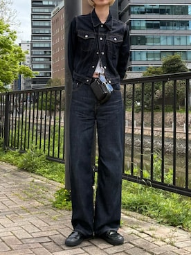 「MOUSSY（マウジー）のアイテム（パンツ）」を使った、maichinさん（レディース・178cm）の春コーディネート