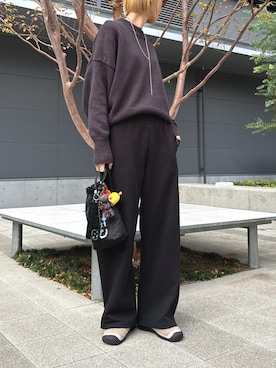 「アイテム（スリッポン）」を使った、maichinさん（レディース・178cm）の秋コーディネート