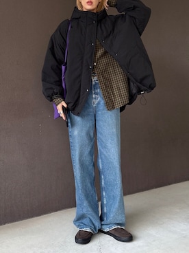 「アイテム（ダウンジャケット/コート）」を使った、maichinさん（レディース・178cm）の冬コーディネート