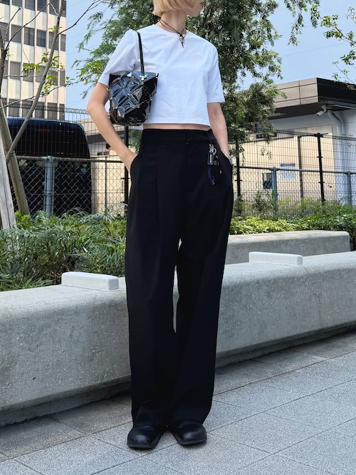 「STYLEMIXER（スタイルミキサー）の【ロングセラー】ベーシックツータックパンツ（スラックス）」を使った、maichinさん（レディース・178cm）の夏コーディネート