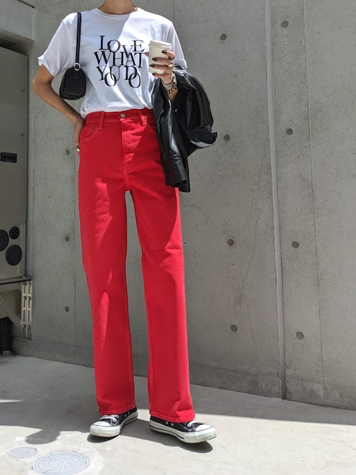 PLAIN COLOR LOOSE STRAIGHT(デニムパンツ)|MOUSSY(マウジー PLAIN COLOR LOOSE STRAIGHT(デニムパンツ)|MOUSSY(マウジー