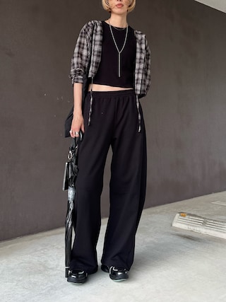 「SLY(スライ)の【2026SS新作】CHECK HOODIE SH チェックフーディーシャツ 冬服 春服(シャツ/ブラウス)」を使った、maichinさん(レディース・178cm)の春コーディネート