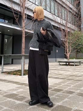 「アイテム（サンダル）」を使った、maichinさん（レディース・178cm）の冬コーディネート