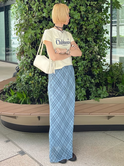 スカート blue rsp check skirt TEAM CHECK ロングスカート | クラシカル柄 - MILK MILKBOY OFFICIAL