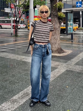 「ADD CULUMN（アドカラム）のアイテム」を使った、maichinさん（レディース・178cm）の春コーディネート