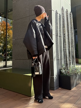 「アイテム（MA-1）」を使った、maichinさん（レディース・178cm）の冬コーディネート