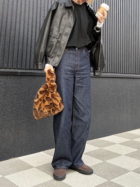 「アイテム（パンツ）」を使った、maichinさん（レディース・178cm）の冬コーディネート