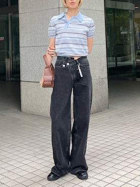 「MOUSSY（マウジー）のアイテム（パンツ）」を使った、maichinさん（レディース・178cm）の春コーディネート