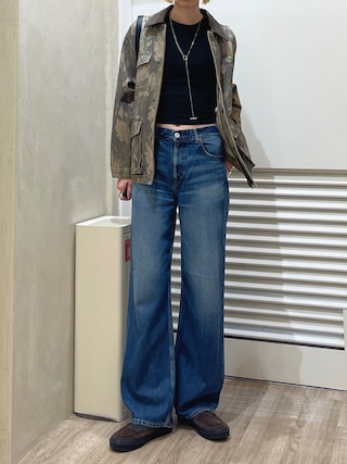 「STYLEMIXER（スタイルミキサー）のパウダーブリーチトップ（Tシャツ/カットソー）」を使った、maichinさん（レディース・178cm）の春コーディネート