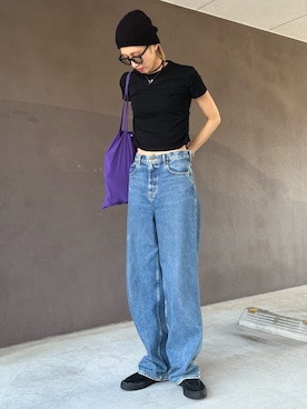 「アイテム（帽子、グレー系）」を使った、maichinさん（レディース・178cm）の秋コーディネート
