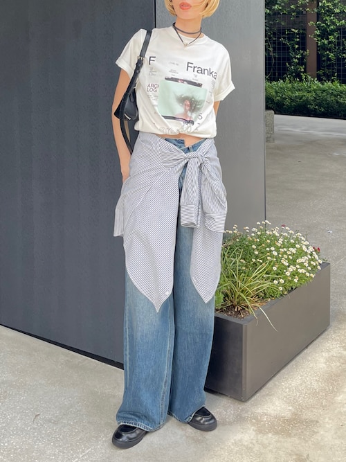 MOUSSY（マウジー）の「CROSS WAIST WIDE STRAIGHT/クロスウエスト