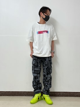 「9090（ナインティナインティ）のアイテム」を使った、Junya Kasugaさん（メンズ・170cm）の夏コーディネート