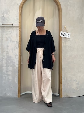 「CIAOPANIC TYPY（チャオパニックティピー）のアイテム（シャツ/ブラウス）」を使った、©️anaさん（レディース・158cm）の夏コーディネート