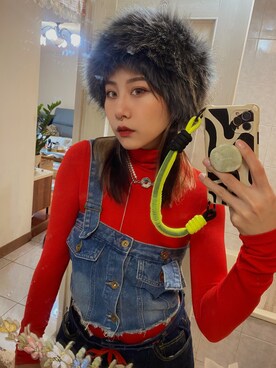 李柃。さんの（tommy jeans | トミー ジーンズ）を使ったコーディネート