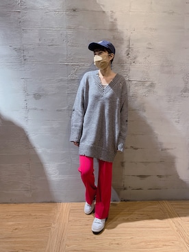 「NEW BALANCE（ニューバランス）の【重複登録　入荷禁止】BB550（スニーカー）」を使った、Nicole Changさん（レディース・161cm）の秋コーディネート