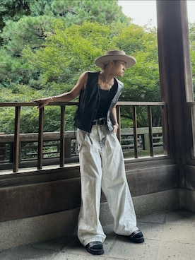 「AIVER（アイバー）のアイテム（パンツ）」を使った、AIVERさん（メンズ・167cm）の夏コーディネート