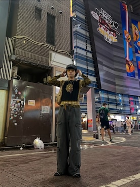 「AIVER（アイバー）のアイテム（パンツ）」を使った、AIVERさん（メンズ・181cm）の冬コーディネート