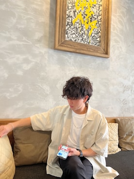 「UNIQLO（ユニクロ）のエアリズムコットンオーバーサイズTシャツ（5分袖）（Tシャツ/カットソー、ホワイト系）」を使った、hayatoさん（メンズ・170cm）の夏コーディネート