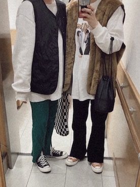 「ロンＴ」｜のっさんさん（レディース・157cm）の春コーディネート