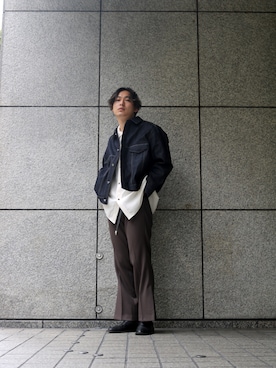 「Lui's（ルイス）のアイテム（デニムジャケット）」を使った、kinchanさん（メンズ・170cm）の秋コーディネート