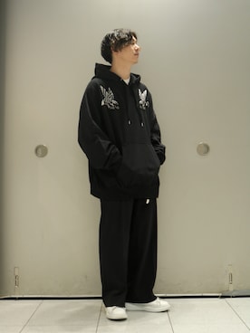 「FACETASM（ファセッタズム）のアイテム（パーカー）」を使った、kinchanさん（メンズ・170cm）の秋コーディネート