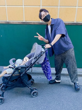「EN ROUTE（アンルート）のアイテム（トップス）」を使った、にしのさん（メンズ・171cm）の夏コーディネート
