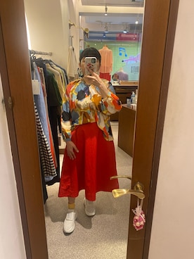 「フォロー、イイネ、お気に入り登録お願いします♡」｜「アイテム（スニーカー）」を使った、チカさん（レディース・150cm）の夏コーディネート