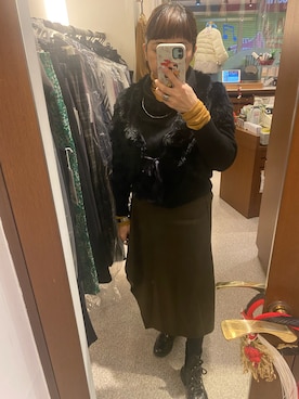 「150cm台コーデ」｜「アイテム（腕時計）」を使った、チカさん（レディース・150cm）の冬コーディネート
