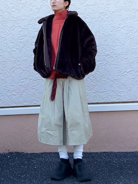 「アイテム（その他アウター）」を使った、kinさん（レディース・145cm）の秋コーディネート