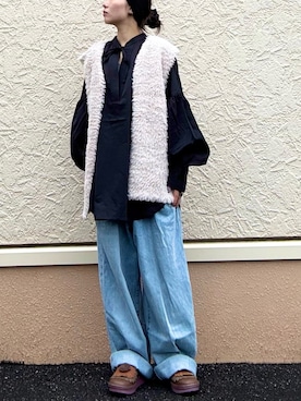 「アイテム（トップス）」を使った、kinさん（レディース・145cm）の秋コーディネート