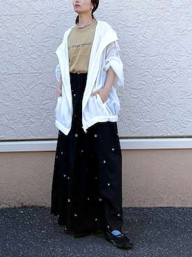 「ITEMS URBANRESEARCH（アイテムズ アーバンリサーチ）のアイテム（ニット/セーター）」を使った、kinさん（レディース・145cm）の春コーディネート