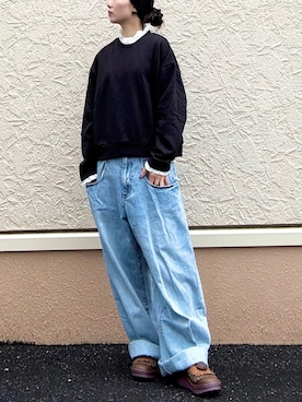 「アイテム（トップス）」を使った、kinさん（レディース・145cm）の秋コーディネート