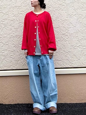 「アイテム（トップス）」を使った、kinさん（レディース・145cm）の秋コーディネート