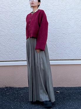 「アイテム（スカート）」を使った、kinさん（レディース・145cm）の冬コーディネート