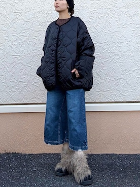 「アイテム（ダウンジャケット/コート）」を使った、kinさん（レディース・145cm・20代）の秋コーディネート